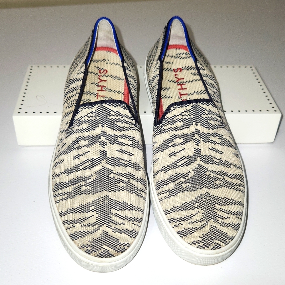 Rothy's Maritime Tiger Print Slip On Size 6